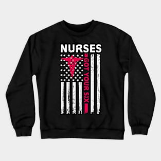 Nurses Got Your Six Shirt Back Side American Flag Tee Crewneck Sweatshirt